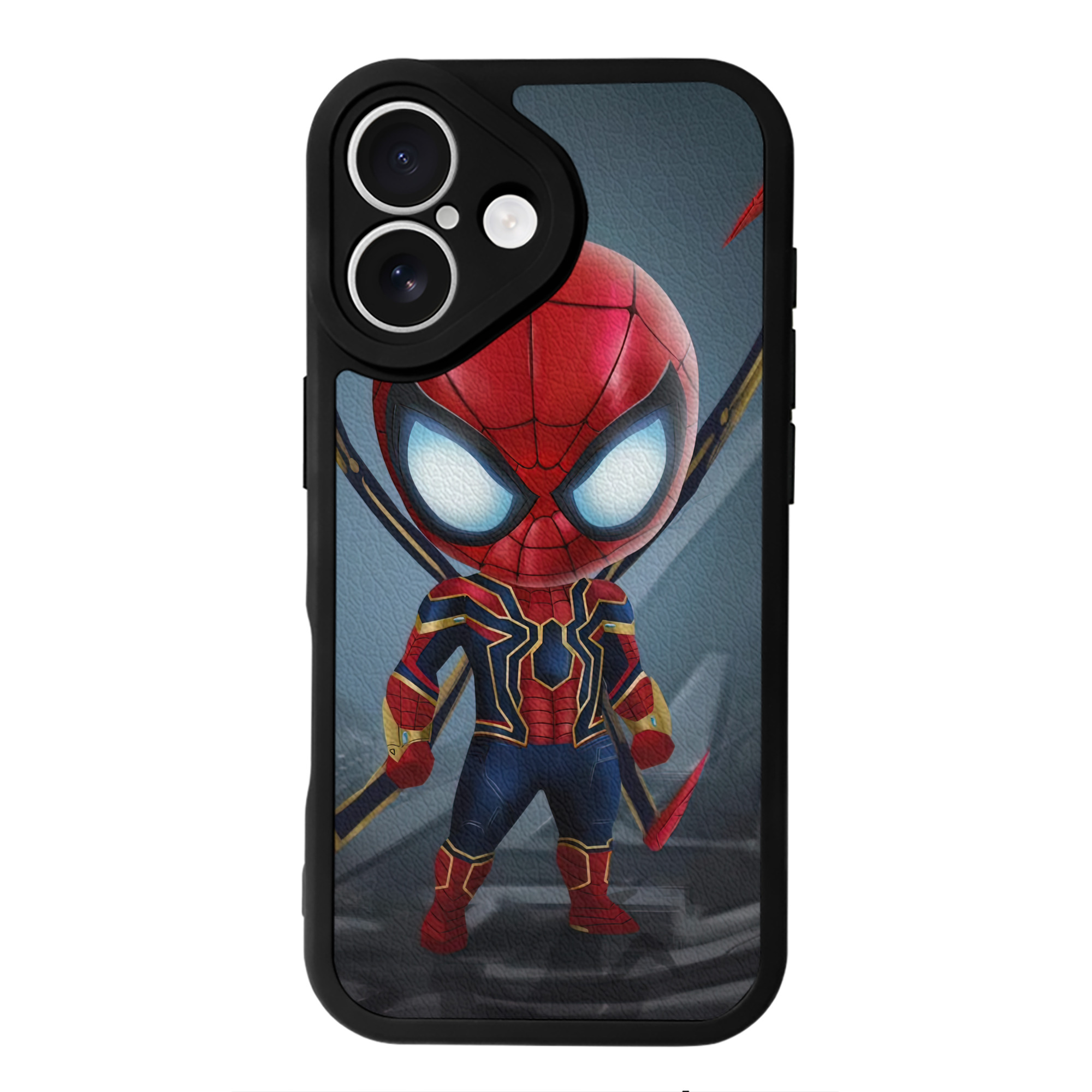 （画像用） Spider Man スパイダーマン 【iPhone 16シリーズ対応】シリコンスマホケース（レザー調） 材質：シリコン